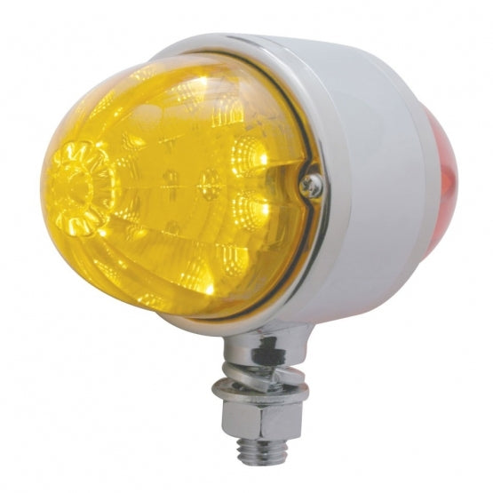 34 LED Reflector Watermelon Double Face Light - Amber & Red LED/Amber & Red Lens