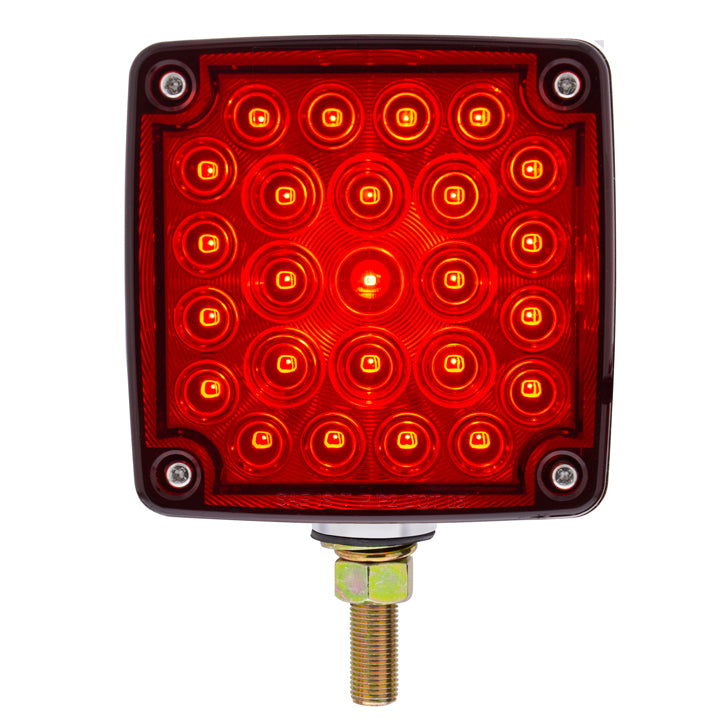 52 LED Single Stud Double Face Turn Signal Light (Passenger) - Amber &amp; Red LED/Amber &amp; Red Lens