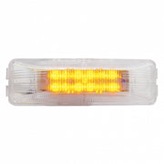 12 LED Rectangular Light (Clearance/Marker) - Amber LED/Clear Lens