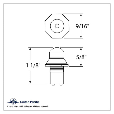 Mini Pilot Light - Blue (Card of 2)