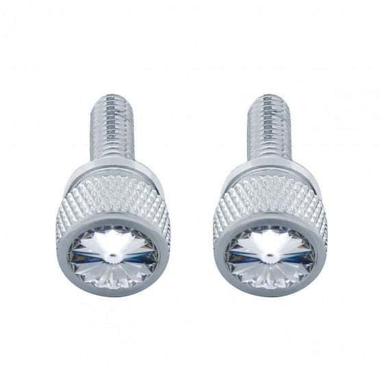 3/4" Short M6 Dash Screw With Crystal For Kenworth - Clear Crystal (2-Pack)