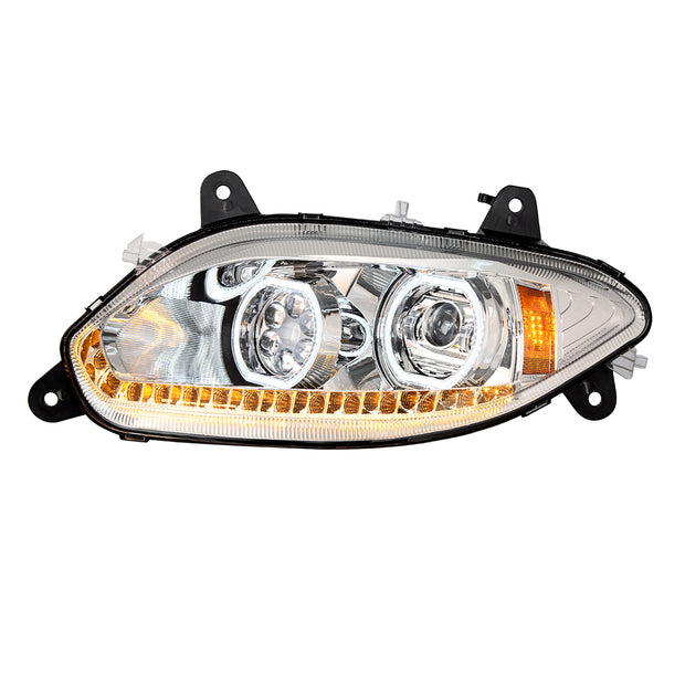 Chrome 17 LED Headlight For 2018-2024 International LT - Driver
