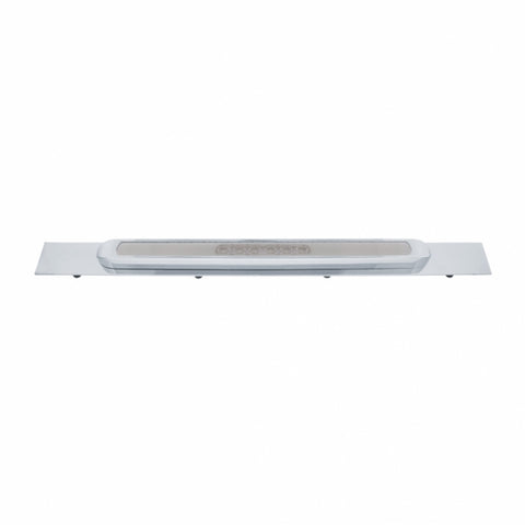 Chrome Top Mud Flap Plate With 28 LED 17" GloLight Bar & Bezel - Red LED/Clear Lens (Each)