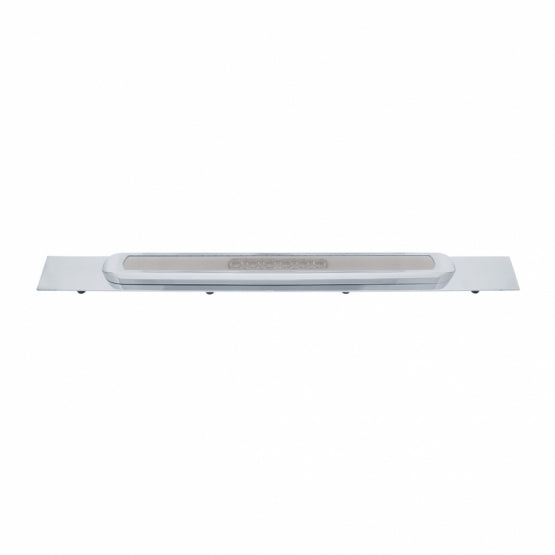 Chrome Top Mud Flap Plate With 28 LED 17" GloLight Bar & Bezel - Red LED/Clear Lens (Each)