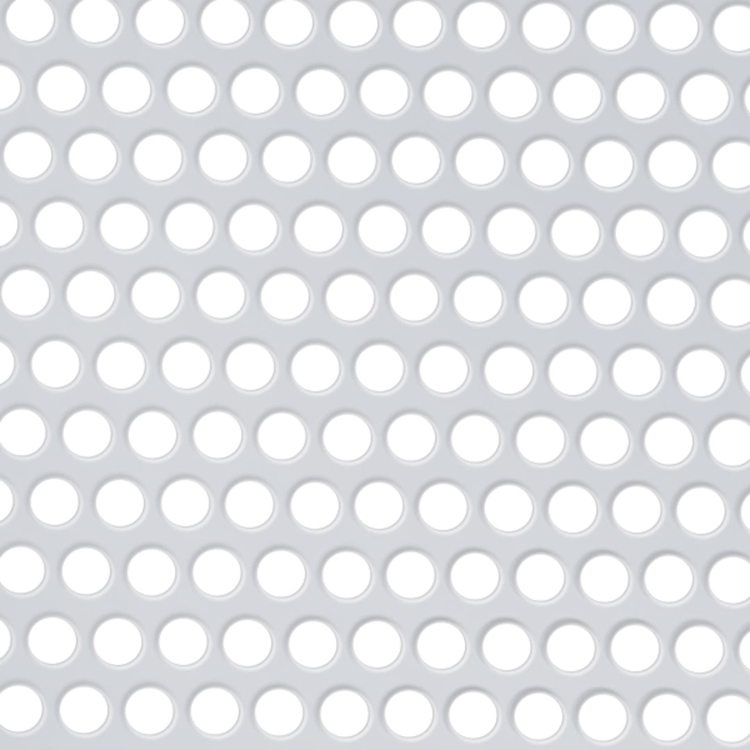 430 Stainless Grille Mesh For Peterbilt 379 With Extended Hood - Alternating Round Holes
