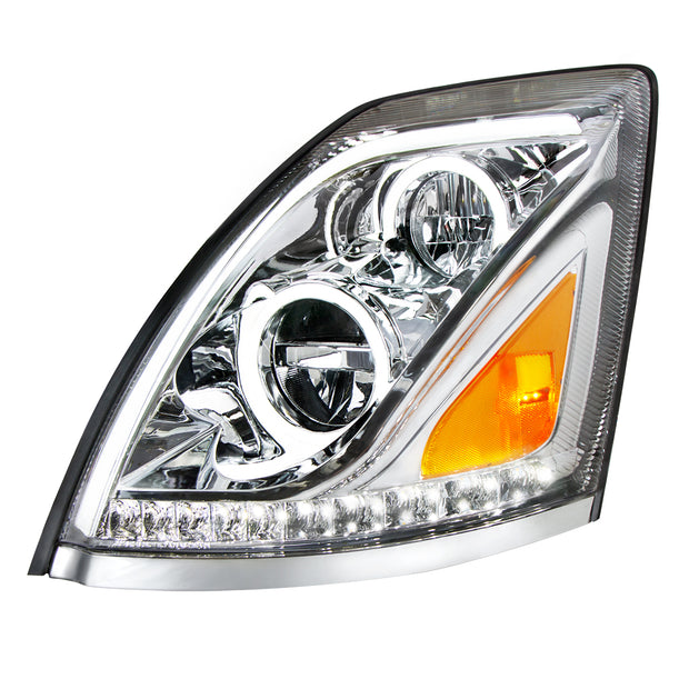 Chrome LED Headlight for 2013-2017 Volvo VN/VNL - Driver