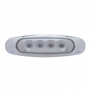 4 LED Reflector Light (Clearance/Marker) - Amber LED/Clear Lens