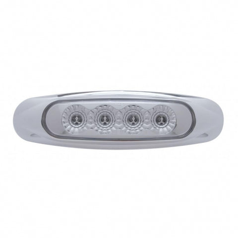 4 LED Reflector Light (Clearance/Marker) - Amber LED/Clear Lens