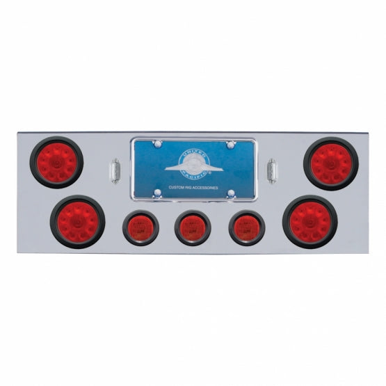 CR Rear Center Panel With 4X 10 LED 4" Lights & 3X 13 LED 2-1/2" Lights -Red LED & Lens