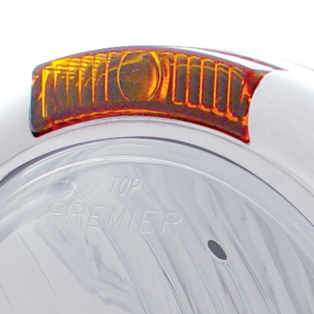 Chrome Classic Headlight Crystal H4 Bulb & Turn Signal - Amber Lens
