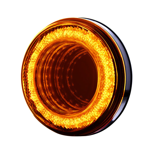 24 LED 4" Mirage Light (Turn Signal) - Amber LED/Amber Lens