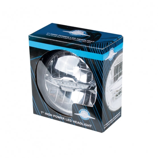 ULTRALIT - 3 High Power LED 7" Headlight With 10 White LED Position Light