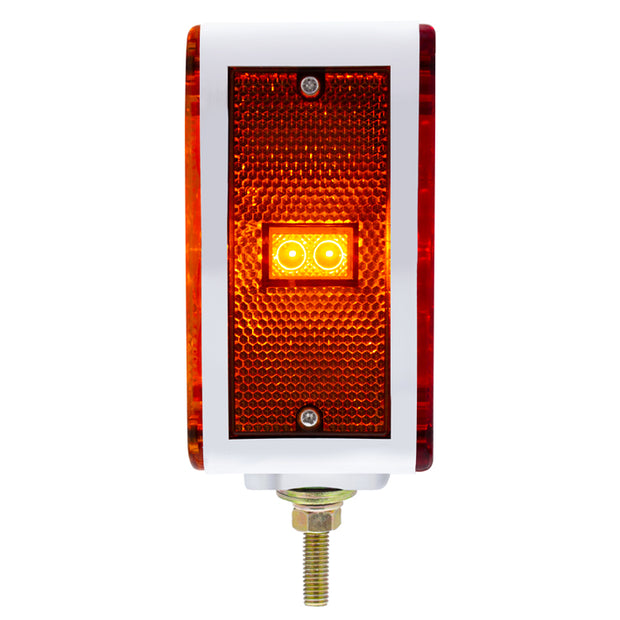 52 LED Double Stud Double Face Turn Signal Light (Driver) - Amber & Red LED/Amber & Red Lens
