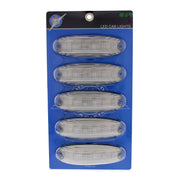 6 Amber LED Cab Lights For 2008-2017 Freightliner Cascadia - Clear Lens (5-Pack)