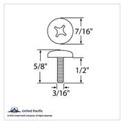1/2" Long Peterbilt Dash Screw - OEM Style (4-Pack)