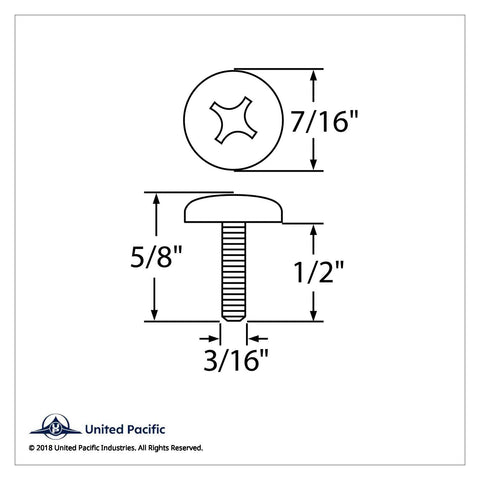 1/2" Long Peterbilt Dash Screw - OEM Style (4-Pack)
