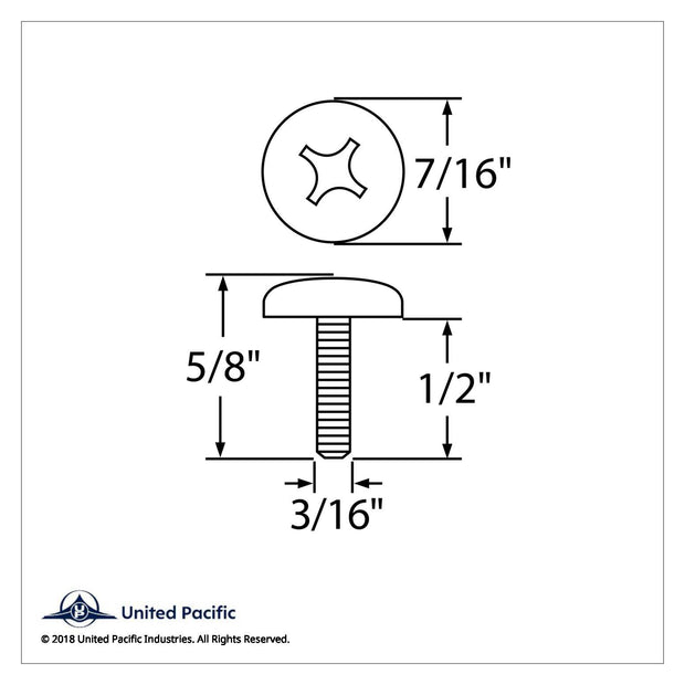 1/2" Long Peterbilt Dash Screw - OEM Style (4-Pack)