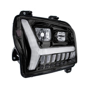 Blackout Headlight With LED DRL Light Bar & Turn Signal For 2018-2024 Kenworth W990-Passenger