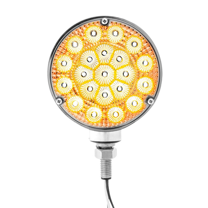 42 LED Reflector Double Face Competition Series Turn Signal Light-Amber &amp; Red LED/Clear Lens