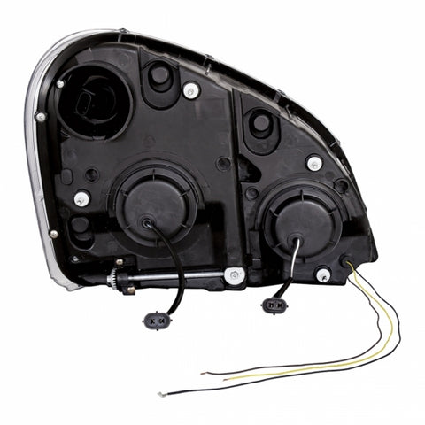 Blackout Projection Headlight W/Dual Function Amber LED Position Lights For 2008-17 FL Cascadia - Driver