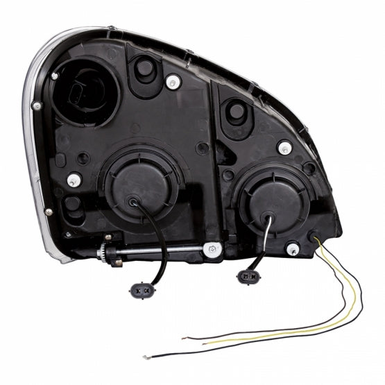 Blackout Projection Headlight W/Dual Function Amber LED Position Lights For 2008-17 FL Cascadia - Driver
