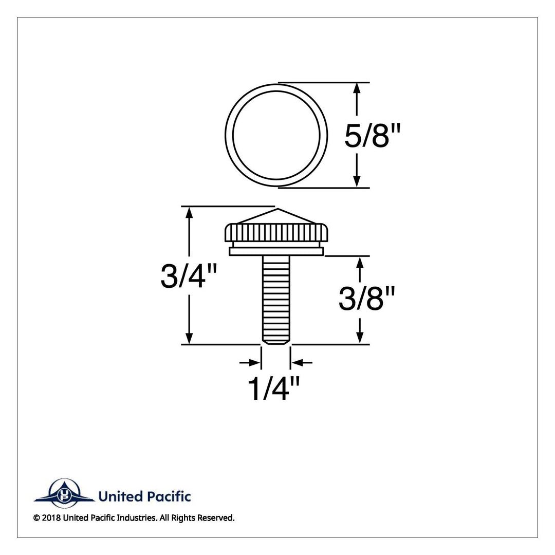 6mm CB Mounting Bolt With Green Crystal (2-Pack)