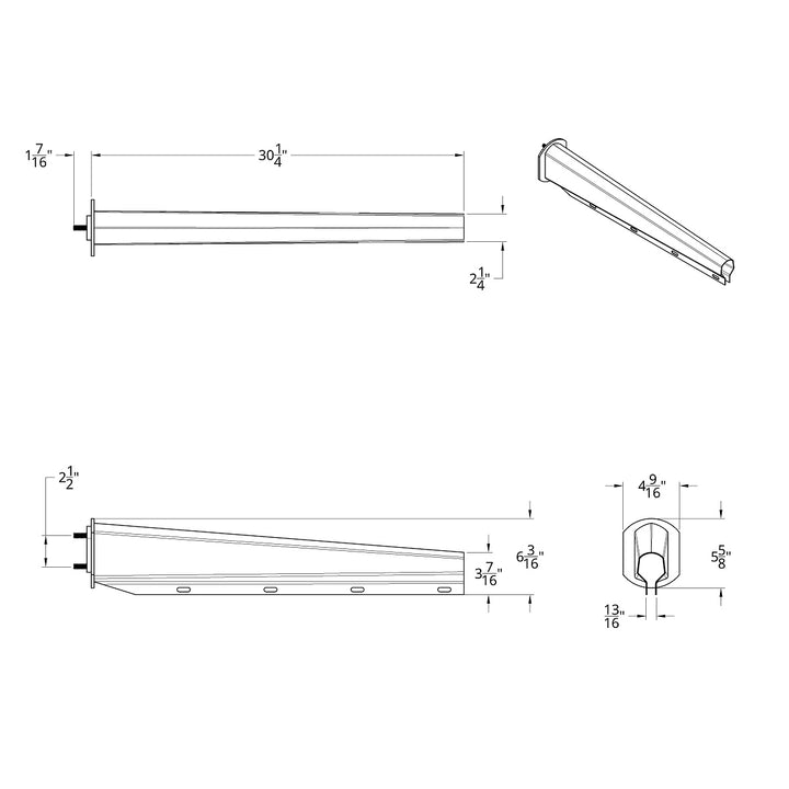 30" 430SS Heavy Duty Mud Flap Hangers - 2-1/2" Bolt Pattern - Competition Series (Pair)