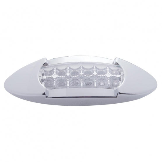 12 LED Maverick Light (Clearance/Marker) With Reflector - Amber LED/Clear Lens