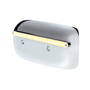 19 LED Rear Headlight Housing Cover For 2008-2023 Peterbilt 389 (Passenger)-Amber LED/Clear Lens