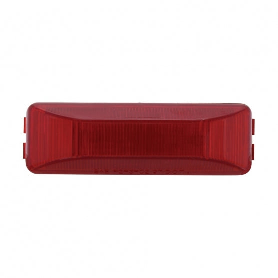 Rectangular Light Kit (Clearance/Marker) With Chrome Bracket - Red Lens