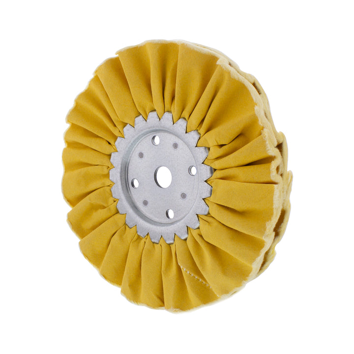 8" Yellow Treated Airway Buff - 5/8" &amp; 1/2" Arbor