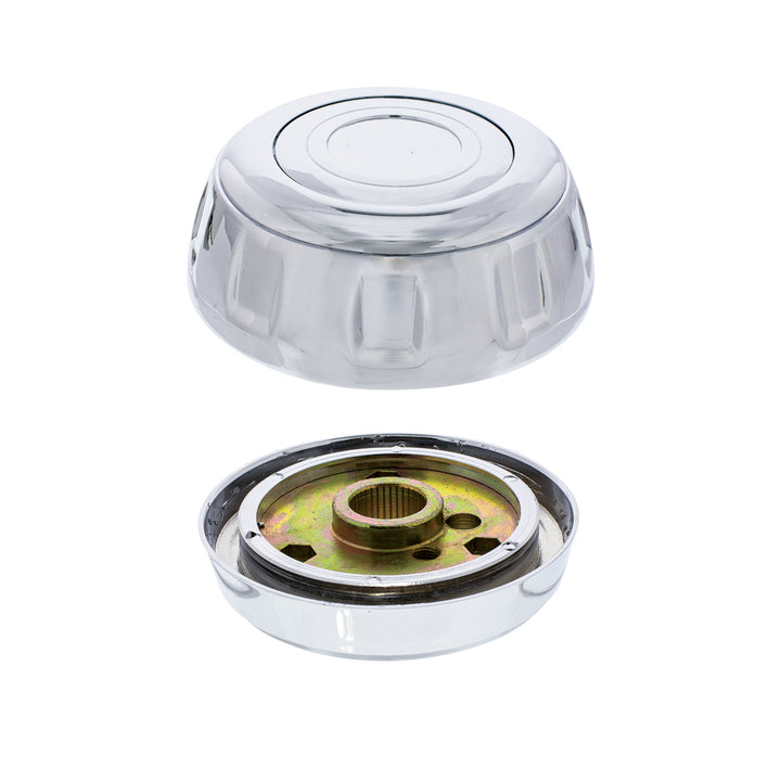 18" Chrome GT Steering Wheel With Hub &amp; Horn Button Kit For Peterbilt (1998-2005) &amp; Kenworth (2001-2002)