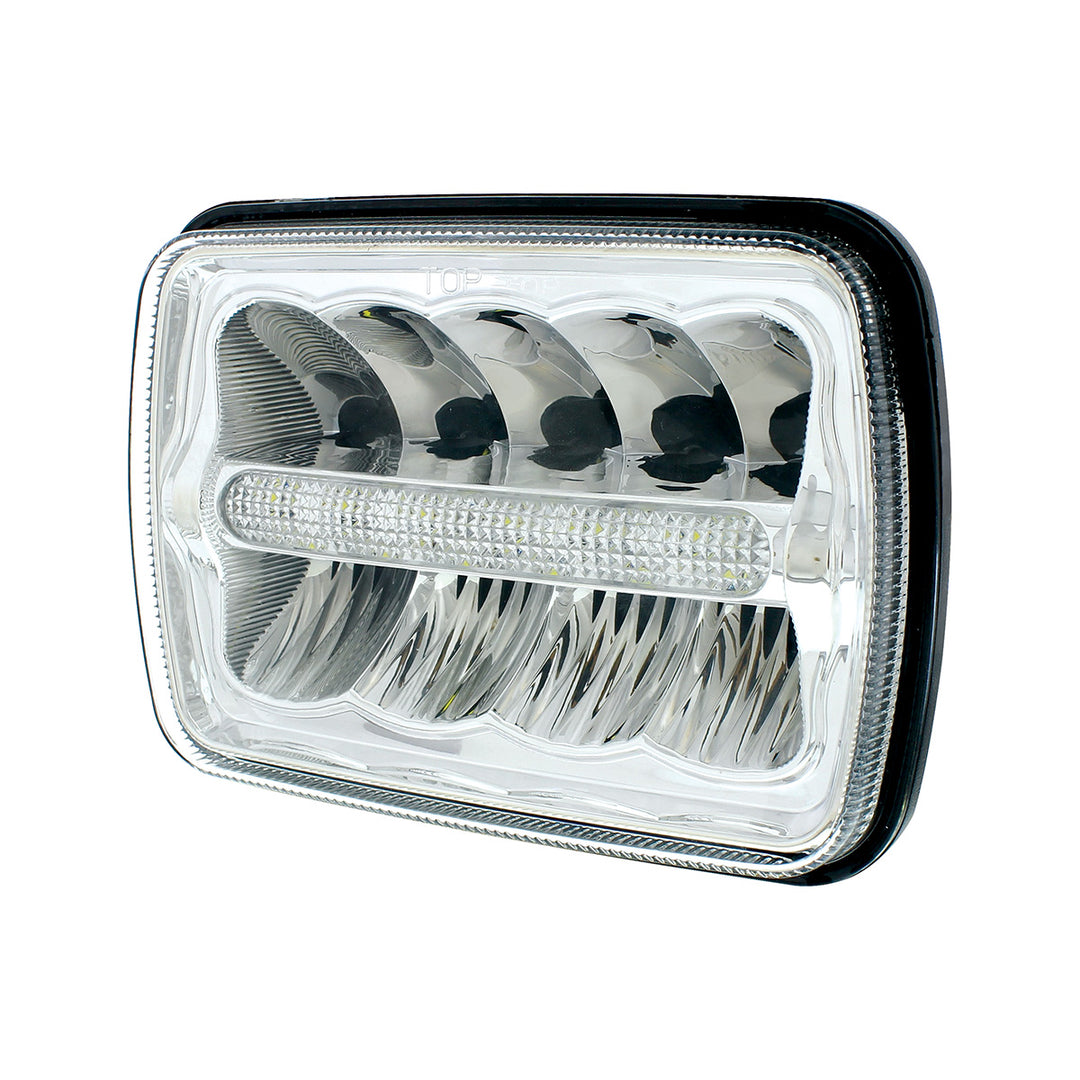 ULTRALIT - 9 High Power LED 5" X 7`" Rectangular Light With White Position Light Bar