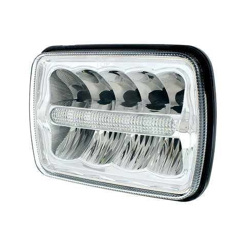ULTRALIT - 9 High Power LED 5" X 7`" Rectangular Light With White Position Light Bar