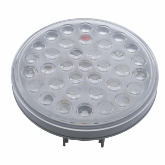 3-3/4" Bolt Pattern Chrome Spring Loaded Bar W/6X 36 Red LED 4" Lights - Clear Lens (Pair)