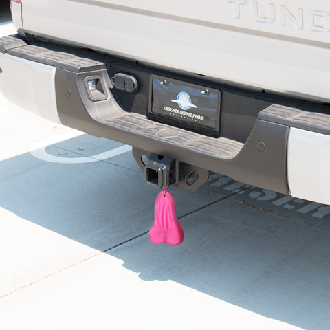 8-1/4" Tall Large Low-Hanging Rubber Balls - Pink