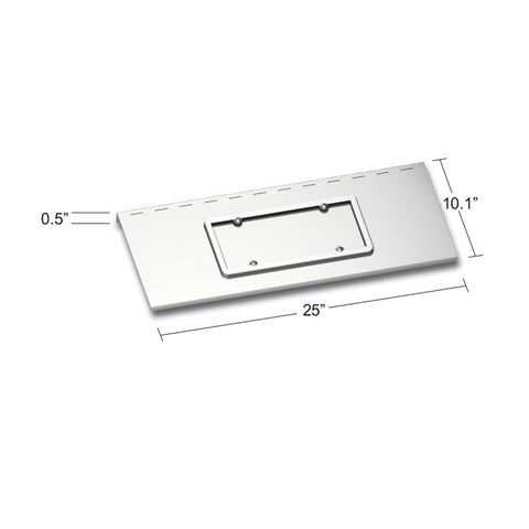 Stainless Single License Plate/Swing Plate For Kenworth W900 With Texas Style Bumper