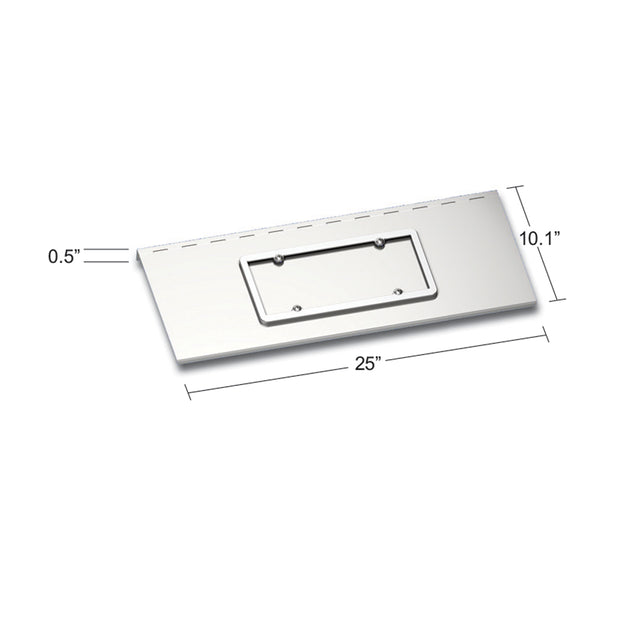 Stainless Single License Plate/Swing Plate For Kenworth W900 With Texas Style Bumper