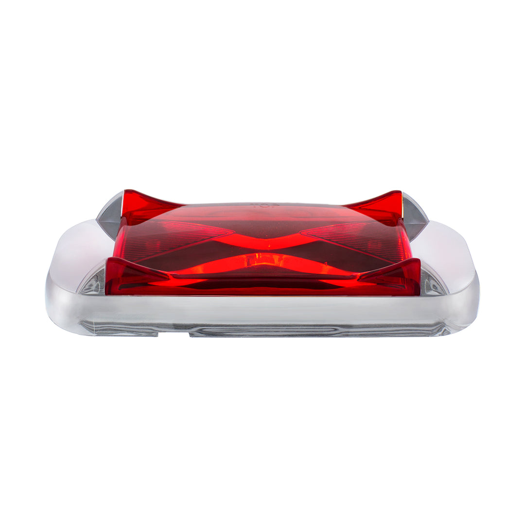 4 LED Saber Rectangular Marker Light With Red Lens