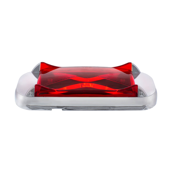 4 LED Saber Rectangular Marker Light With Red Lens