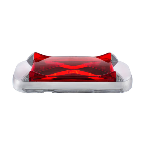 4 LED Saber Rectangular Marker Light With Red Lens