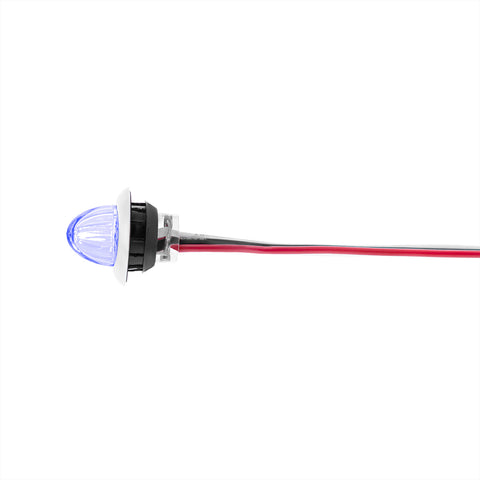 4 LED Dual Function 3/4" Mini Watermelon Light (Clearance/Marker) - Blue LED/Clear Lens