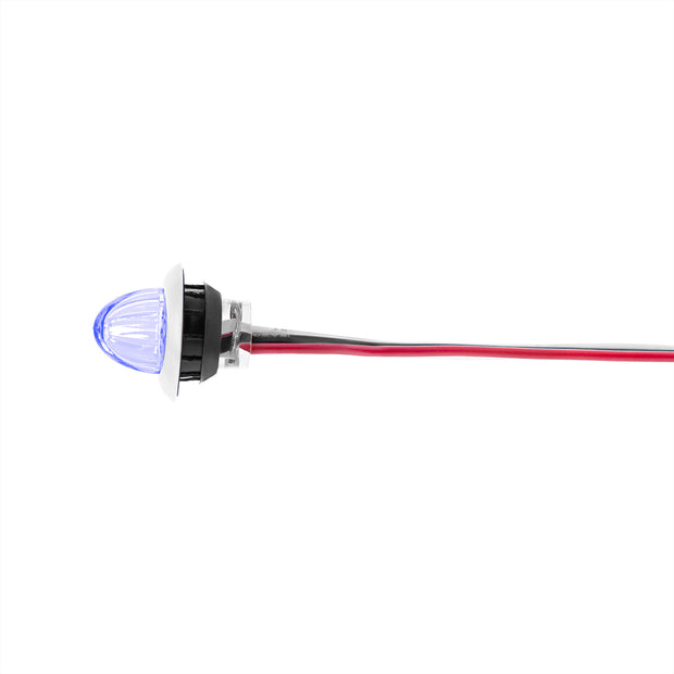 4 LED Dual Function 3/4" Mini Watermelon Light (Clearance/Marker) - Blue LED/Clear Lens