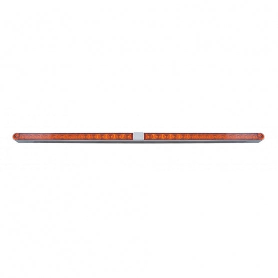 Dual 14 LED 12" Light Bars With Bezel - Amber LED/Amber Lens