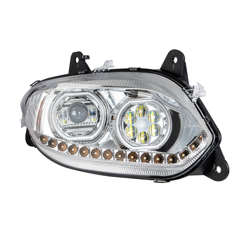 Chrome 17 LED Headlight For 2018-2024 International LT - Passenger