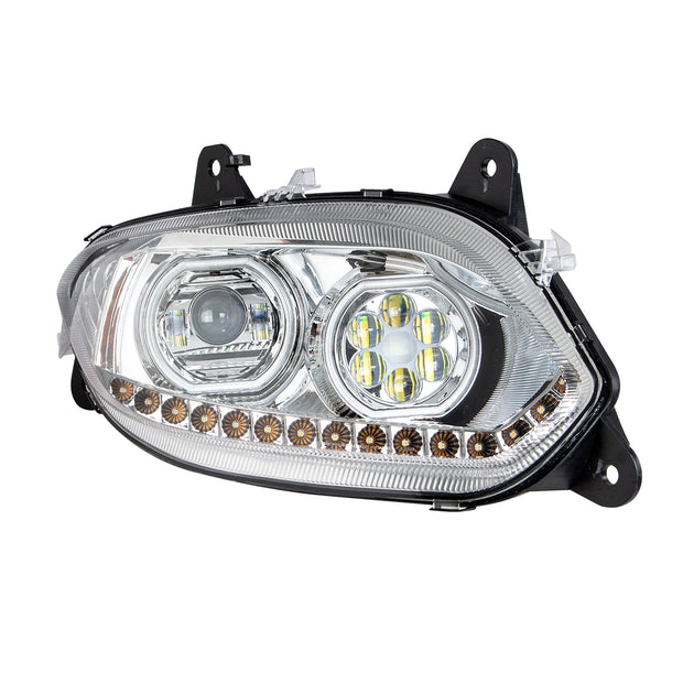 Chrome 17 LED Headlight For 2018-2024 International LT - Passenger