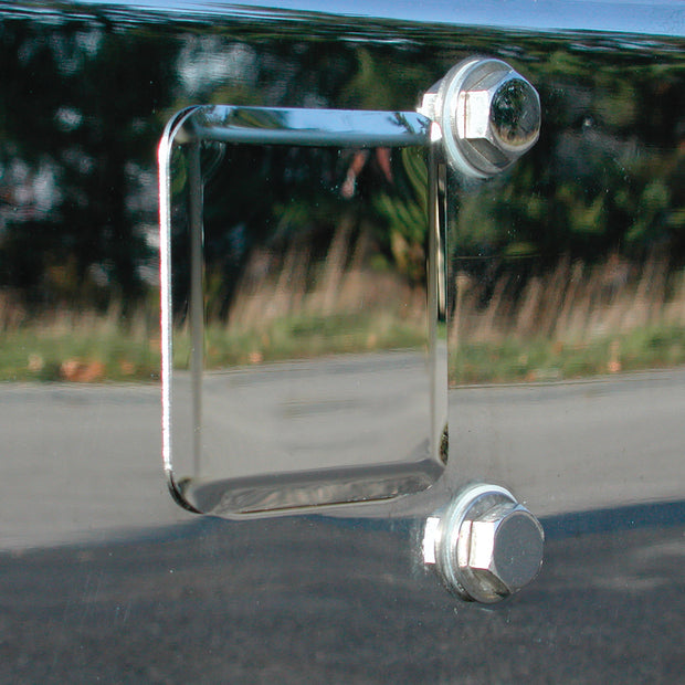 Stainless Boltless Tow Hole Covers For All Kenworth Models With 2" Receiver (2-Pack)