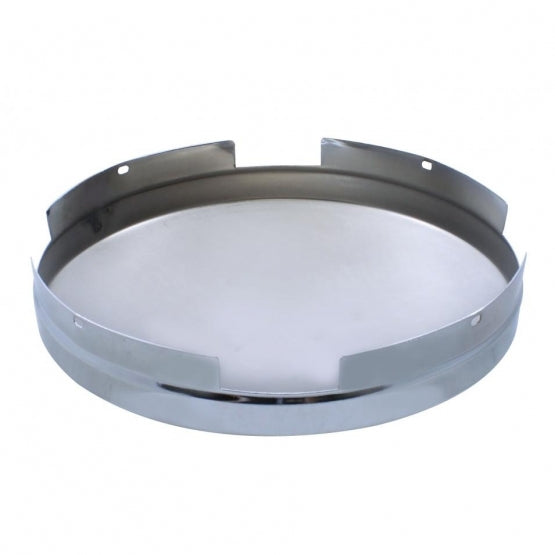 4 Even Notched Chrome Dome Front Hubcap - 3/4" Side Wall