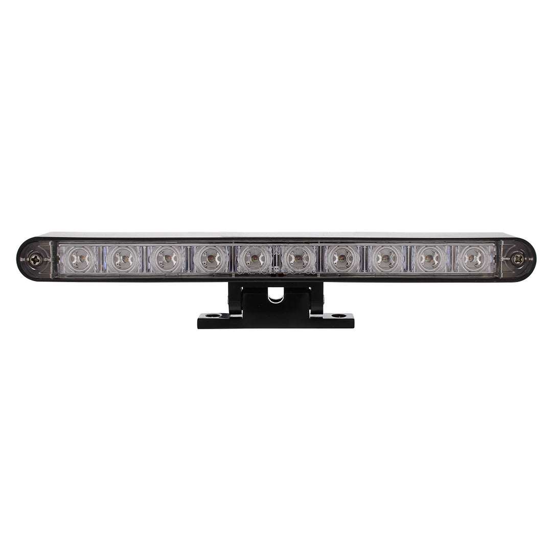 10 LED Dual Function 3rd Brake Light With Black Swivel Pedestal Base - Red LED/Clear Lens