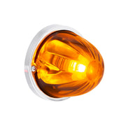 Star-Burst Glass Watermelon Light Flush Mount Kit-Amber LED/Dark Amber Lens